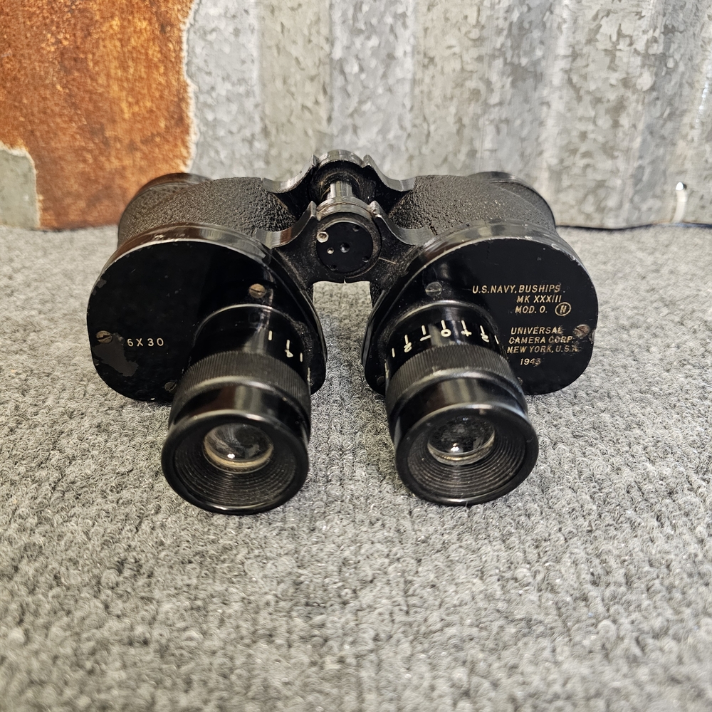 Rare WWII U.S. Navy‎ Bu. Ships Mark 33 Mod. 0 Binoculars - 1943 Universal Camera